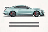 Light blue sports car with black stripes on a white background, featuring AHA Graphics logo.